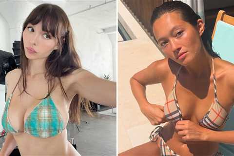 Sophie Mudd vs. Lily Chee Who'd You Rather?!? Plaid Bikinis