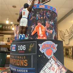 Over-the-top cake of Knicks’ OG Anunoby’s tip-in goes viral— and baker dishes on how he made it