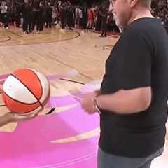 WNBA fan’s half-court shot goes hilariously wrong: ‘Bob, are you OK?