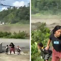Woman Saves 2 Kids From Nepal Disaster in Dramatic Video