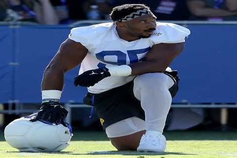 Myles Garrett’s mysterious knee injury is starting to raise eyebrows at Rams camp
