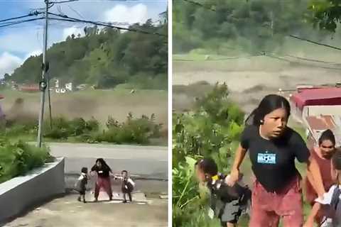 Woman Saves 2 Kids From Nepal Disaster in Dramatic Video