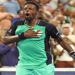 Gael Monfils shares emotional moment with tennis-star wife after making US Open history on birthday