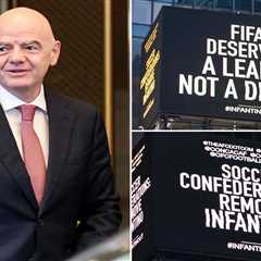 FIFA boss Gianni Infantino targeted by Times Square billboard demanding his ouster