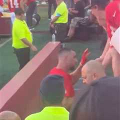 Travis Kelce has heated moment with aggressive Chiefs fan before season-opening win