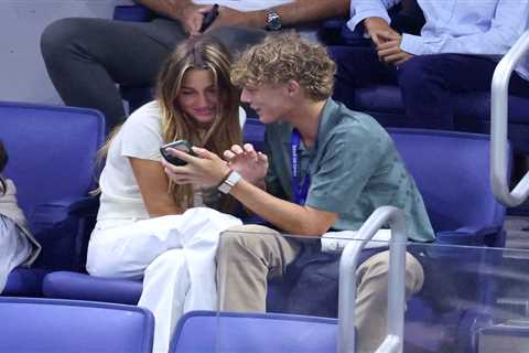 Cruz Hewitt — 17 year-old tennis phenom — chats up Roger Federer’s daughter at US Open