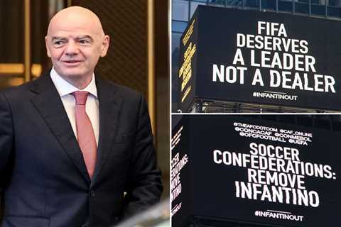 FIFA boss Gianni Infantino targeted by Times Square billboard demanding his ouster