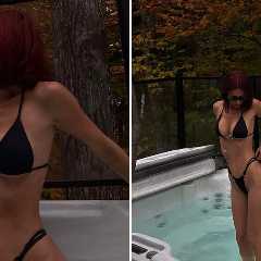 Francesca Farago Sets The Fall Foliage Vibes With Bikini Shots